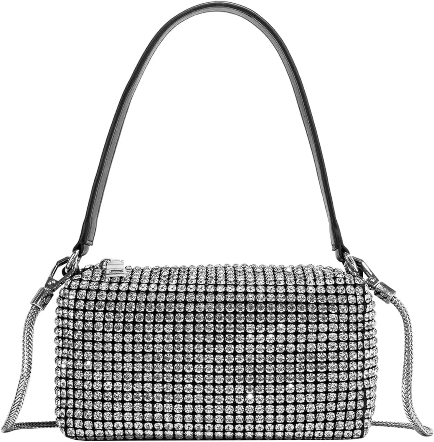 Handbag ChainRhinestone bags Women Bling Satchel Bag Rhinestone Diamond Clutch Purse Sparkle Chain Crossbody Purse Shoulder Hobo Handbag Wedding Purse for daily travel