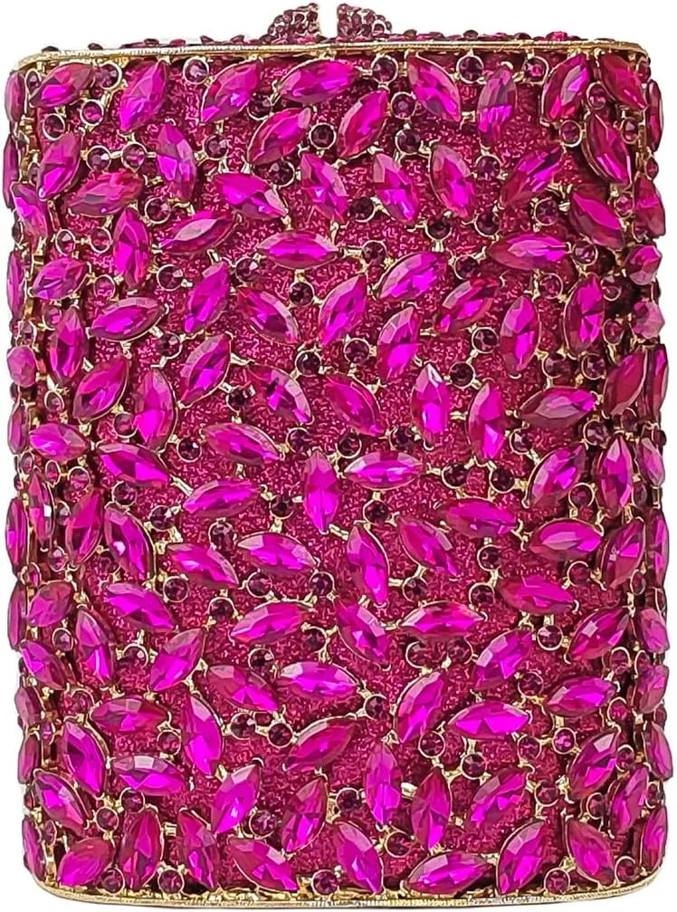 HUANG ZHUANG Flask Shaped Evening bag Funny Rhinestone Handbag Party Bag Women Crystal Clutch Purse for Prom Banquet