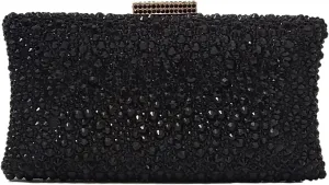 HUANG ZHUANG Sparkly Elegant Crystal Clutch Solid Rhinestone Handbags For Women Party Purse Bridal Prom Bag
