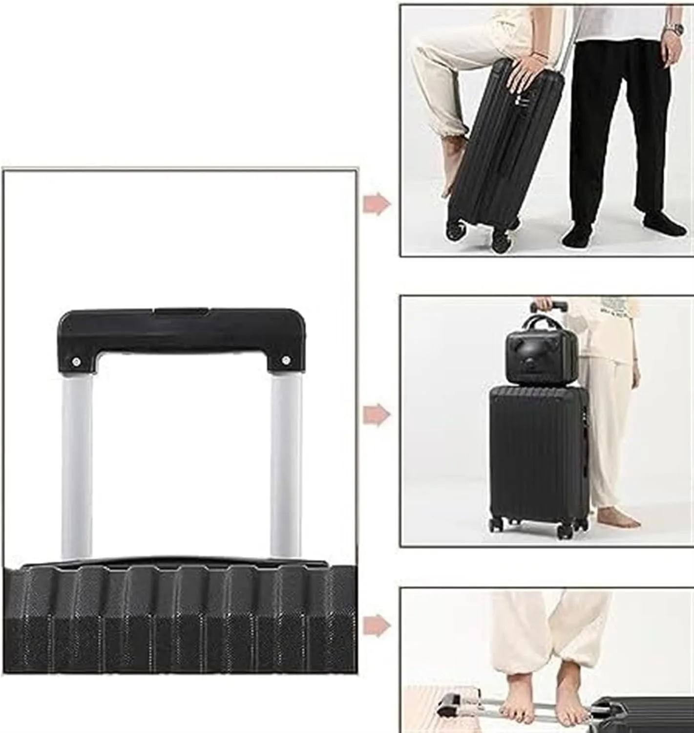 IRYZE Lightweight Suitcase Suitcase With Spinner Wheels Hardshell Lightweight Rolling For Business Travel Suitcase Carry on Luggage (Color : Red, Size : 22in)