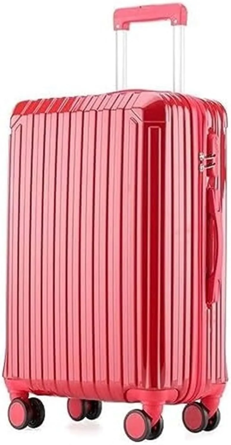 IRYZE Lightweight Suitcase Suitcase With Spinner Wheels Hardshell Lightweight Rolling For Business Travel Suitcase Carry on Luggage (Color : Red, Size : 22in)