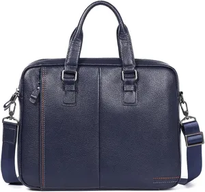 JSEIAJB Briefcase Genuine Leather Shoulder Laptop Bag Office Bag For Men Briefcases Cow Leather Big Handbag Business
