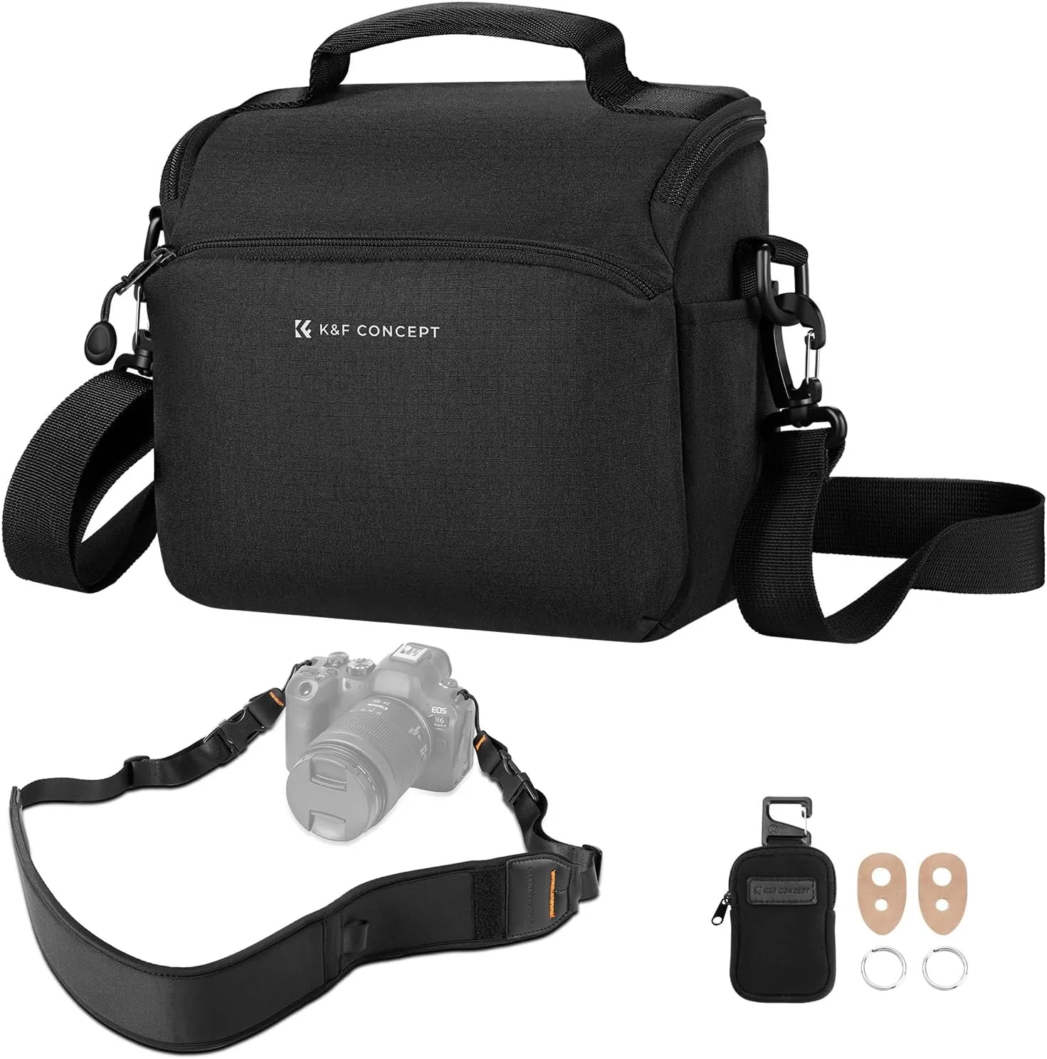 K&F Concept Camera Sling Bag Small Crossbody Camera Case, Camera Neck Strap for Photographers