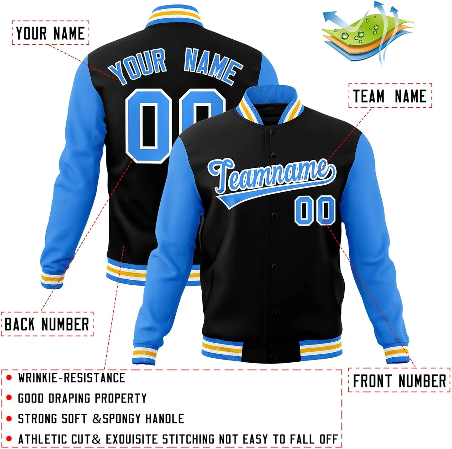 KXK Custom Men/Women/Youth Varsity Baseball Jacket Blend Letterman Jackets Stitched Personalized Name Number Logo Big Size