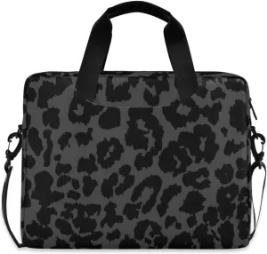 Laptop Bag Fits Up to 16 Inch Computer Black-white Leopard Print Laptop Briefcases for Men Women