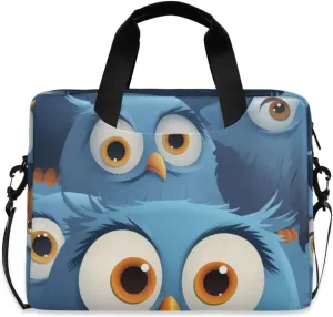 Laptop Bag Fits Up to 16 Inch Computer Cartoon Chubby Baby Owls Laptop Briefcases for Men Women