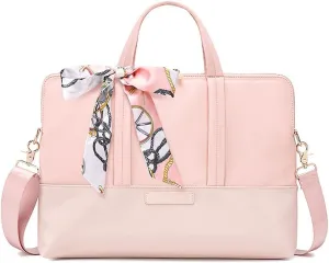 Laptop case Briefcases,Anti-Shock Laptop Bag 14 Inch for Case Women Laptop Sleeve for Laptop Bag 15.6 Inch(Pink,Black)