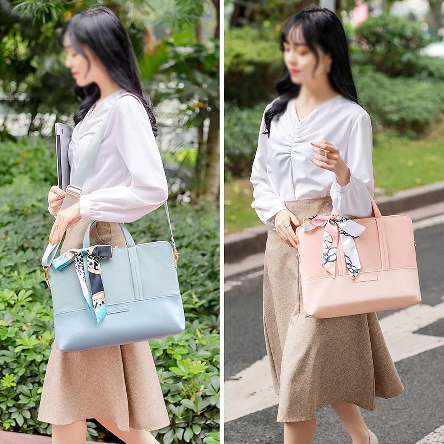 Laptop case Briefcases,Anti-Shock Laptop Bag 14 Inch for Case Women Laptop Sleeve for Laptop Bag 15.6 Inch(Pink,Black)