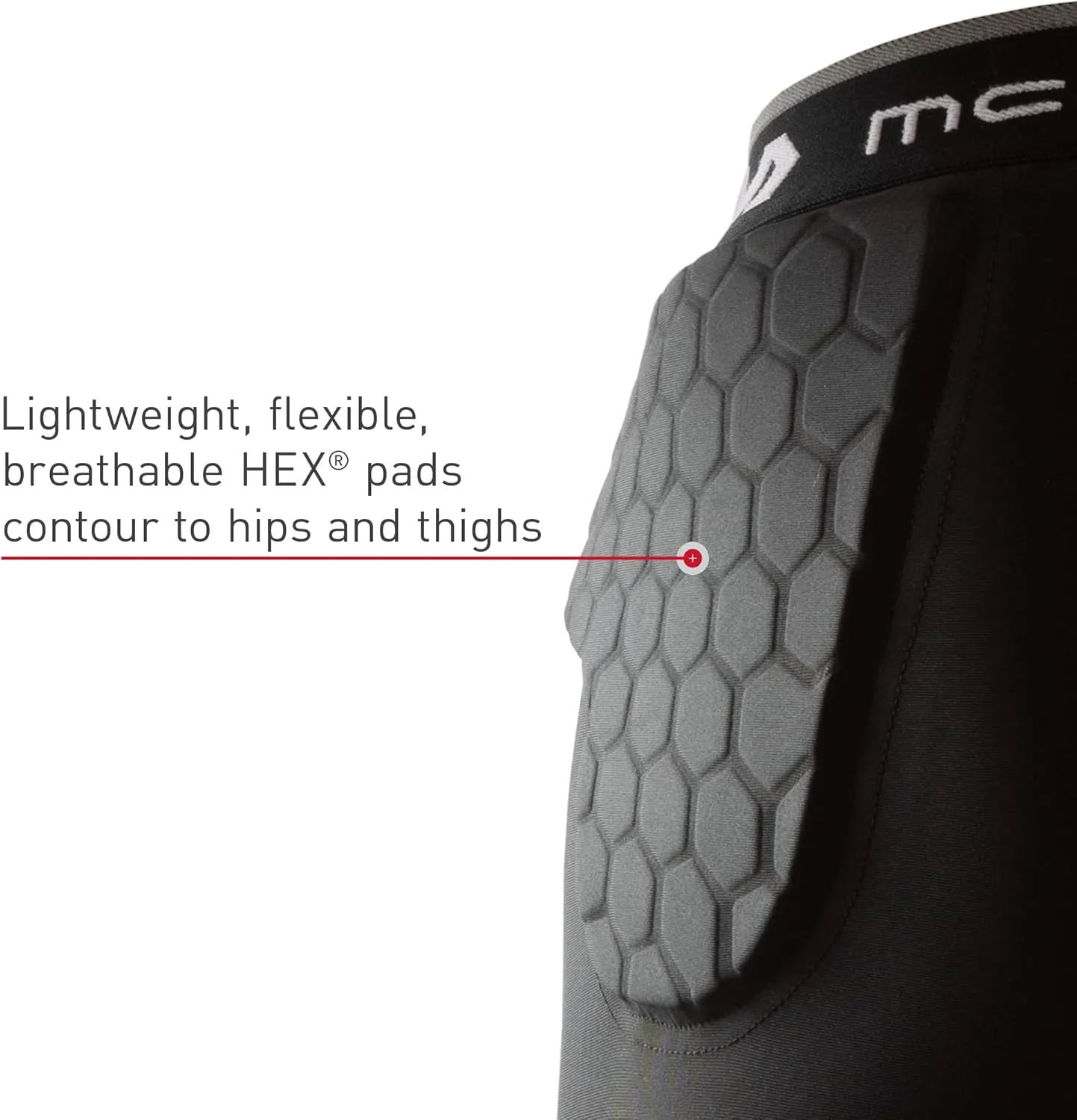 McDavid Padded Padded Compression Shorts with Cup Pocket. Tights with Hip, Tailbone, Thigh Padding
