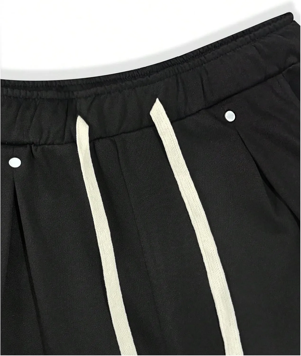 Men's Drawstring Waist Baggy Sweatpants Straight Leg Long Sports Track Pants with Pockets