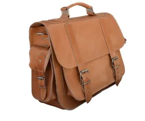 Mens Leather Laptop Messenger Bag Computer Leather Satchel Briefcases Shoulder Bag Large Work Bag Brown