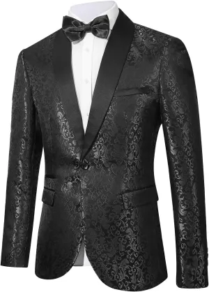 Mens Suit Tuxedo Jacket Suit Blazer One Button Slim Fit Dinner Jackets for Party Prom Wedding Tuxedo for Men