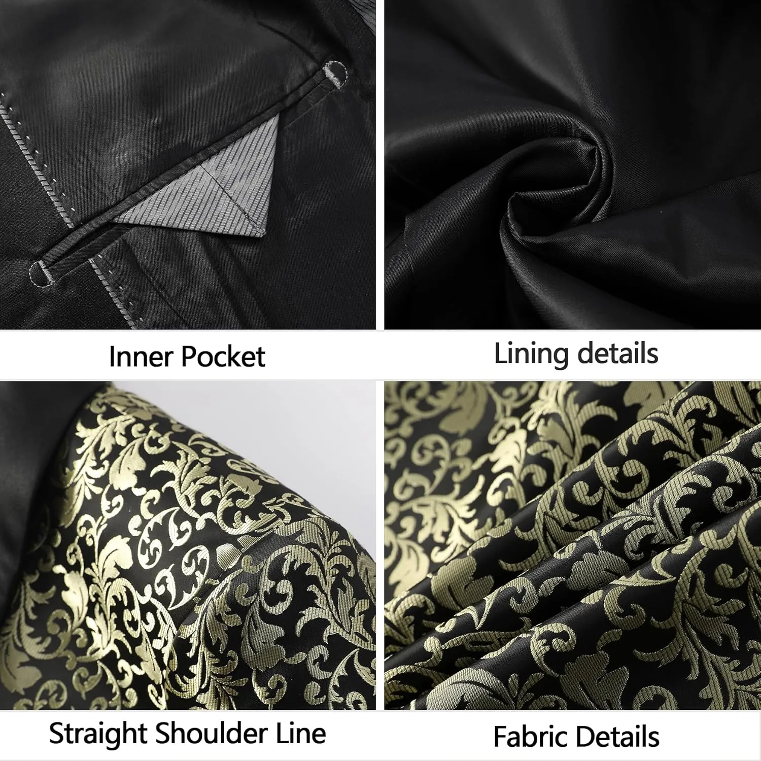 Mens Suit Tuxedo Jacket Suit Blazer One Button Slim Fit Dinner Jackets for Party Prom Wedding Tuxedo for Men