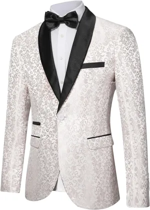 Mens Suit Tuxedo Jacket Suit Blazer One Button Slim Fit Dinner Jackets for Party Prom Wedding Tuxedo for Men