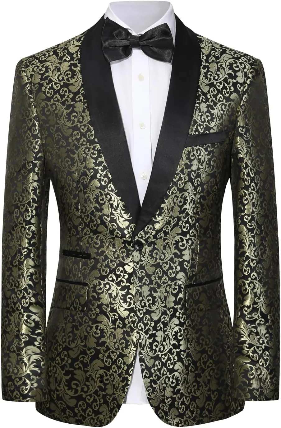 Mens Suit Tuxedo Jacket Suit Blazer One Button Slim Fit Dinner Jackets for Party Prom Wedding Tuxedo for Men