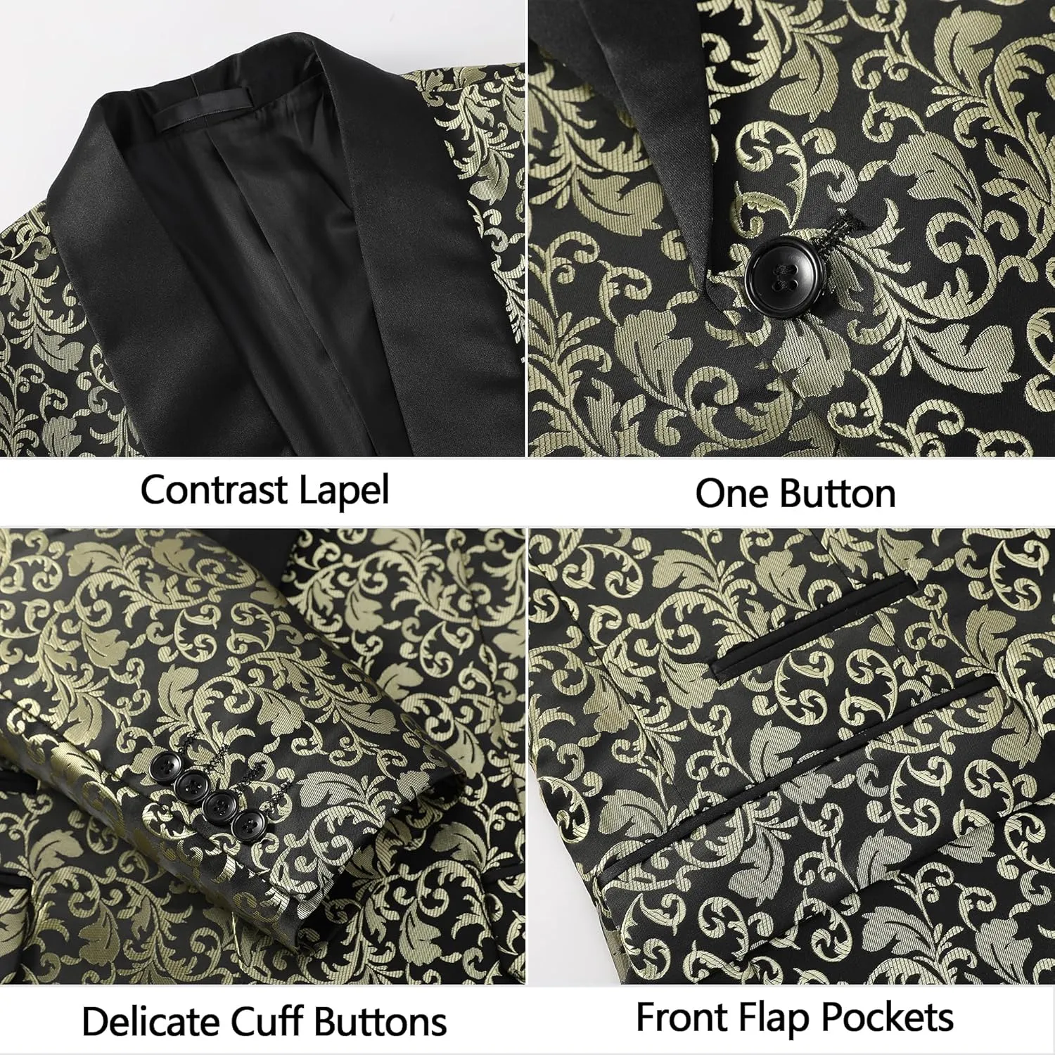 Mens Suit Tuxedo Jacket Suit Blazer One Button Slim Fit Dinner Jackets for Party Prom Wedding Tuxedo for Men