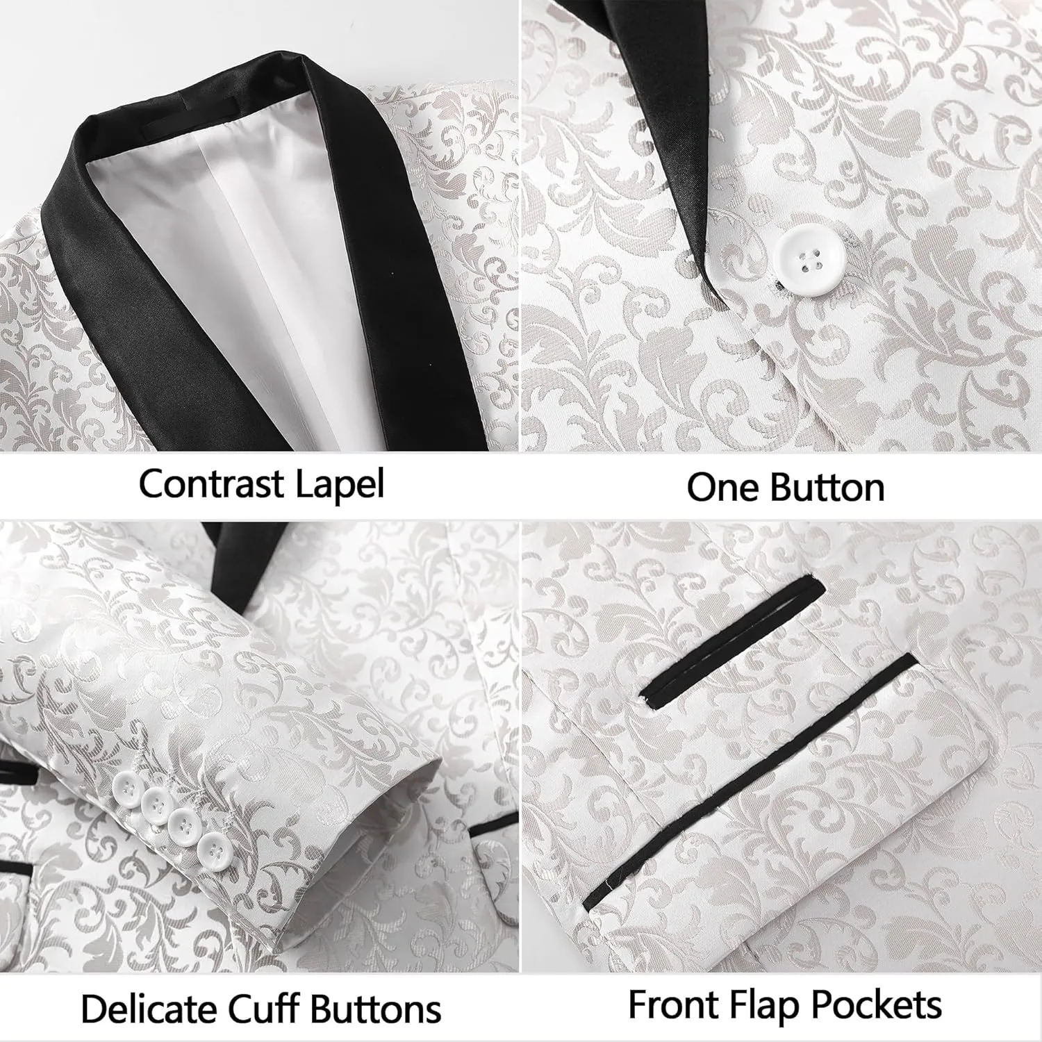 Mens Suit Tuxedo Jacket Suit Blazer One Button Slim Fit Dinner Jackets for Party Prom Wedding Tuxedo for Men
