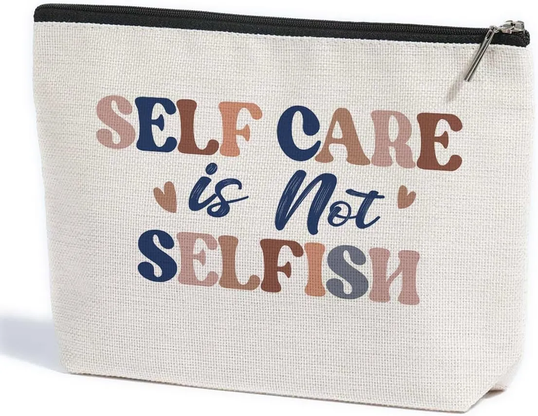 Mental Health Gifts Self Care Makeup Bag Inspirational Gifts for Women Mental Health Awareness Stress Relief Gifts for Female Psychologist Therapist Counselor Nurse Friendship Birthday Nurse Day