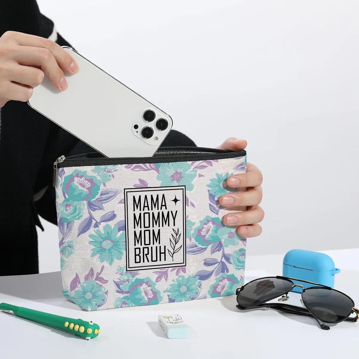 Mom Gifts Mama Mommy Mom Makeup Bag New Mom Gifts Mom Gifts from Daughters Sons Best Mom Gifts Mother Gifts Appreciation Gifts for Women Female Mammy Mum Retirement Birthday Christmas Mothers Day