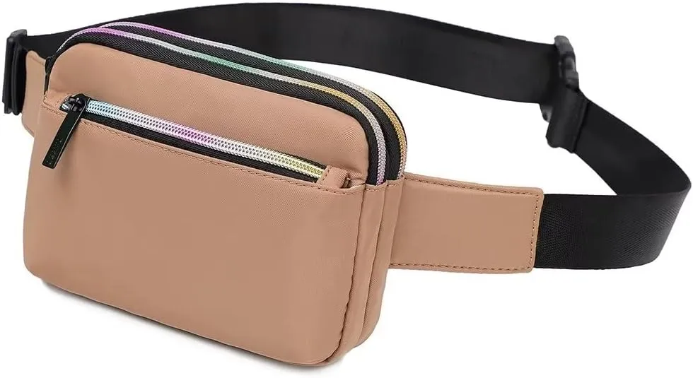 Mudono Belt Bag for Women Minimalist Waterproof Sling Bag Travel Hiking Chest Crossbody Bag Small Lightweight Waist Pouch