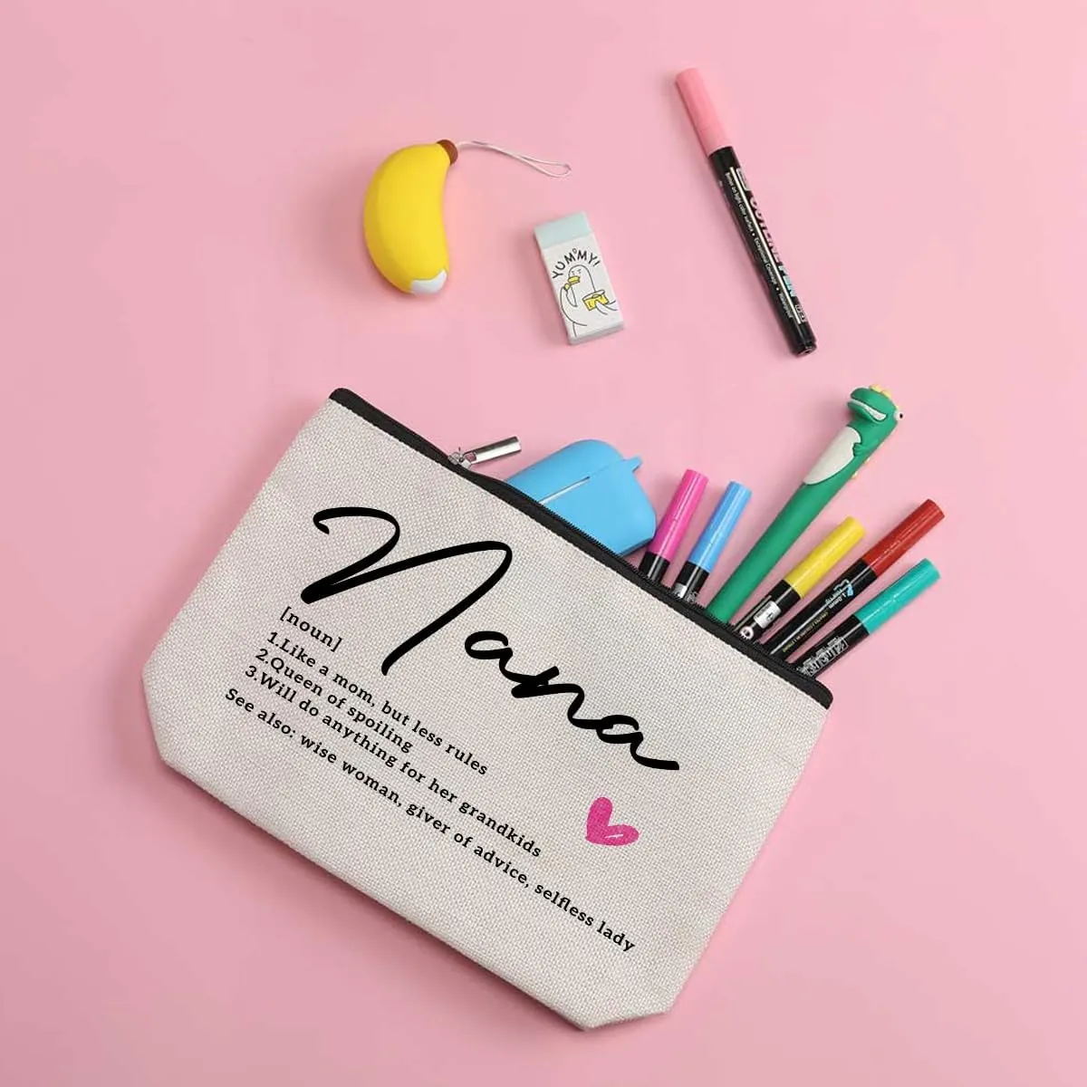 Nana Gifts Grandma Gifts Nana Noun Makeup Bag Best Grandma Gifts First Time Grandma Gifts Grandmother Gifts Appreciation Gifts for Women Female Granny Grammy Retirement Birthday Christmas Mothers Day