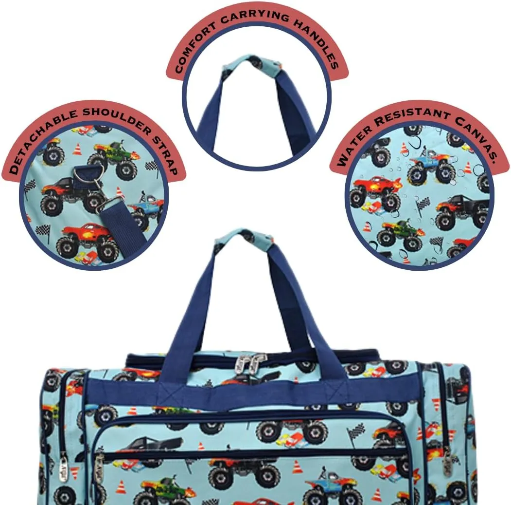 NGIL Canvas 23" inch Duffle Bag (Monster Truck-Navy)