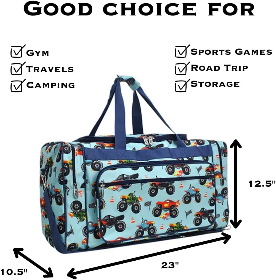 NGIL Canvas 23" inch Duffle Bag (Monster Truck-Navy)