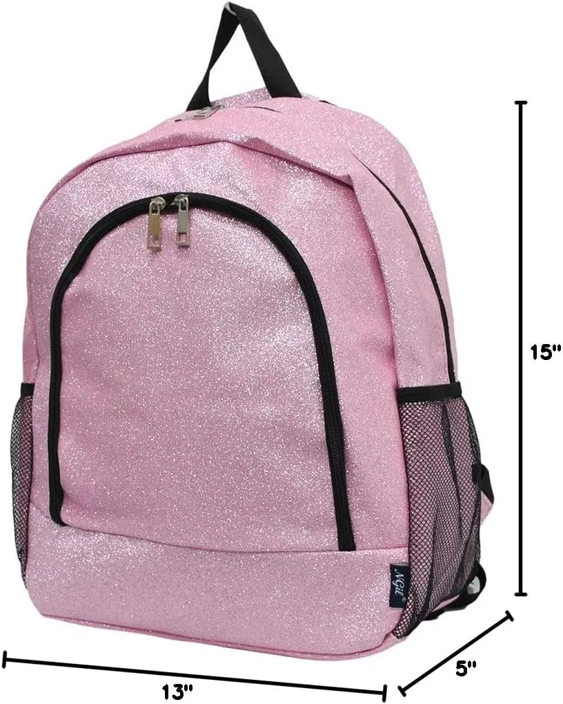 NGIL Canvas School Backpack (Glitter-Pink)