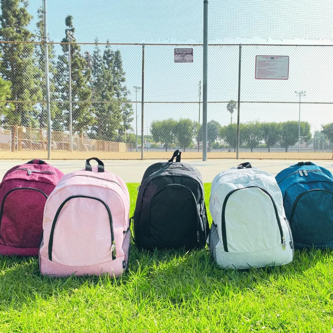 NGIL Canvas School Backpack (Glitter-Red)