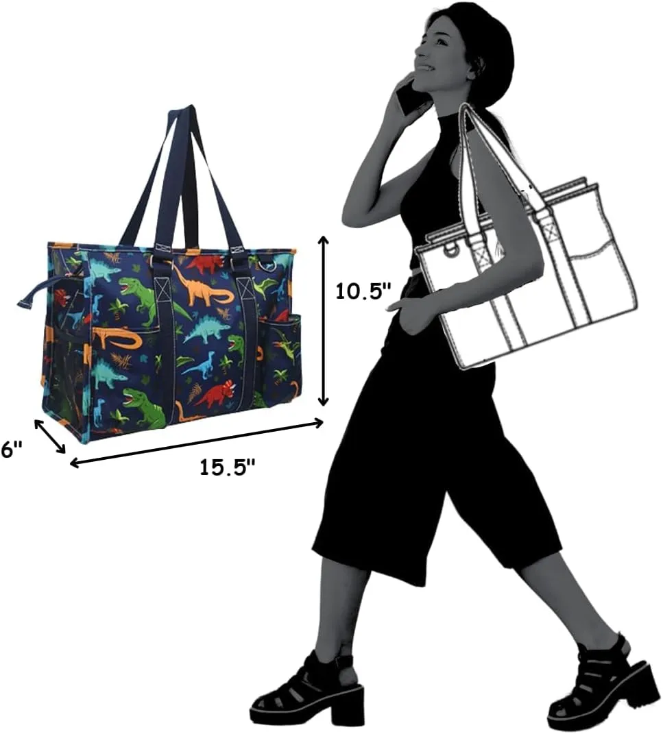 NGIL Utility Water Resistant Tote Bag, Top Zipper Closure, Perfect Gifts for Working Women, Nurses, Gym bag