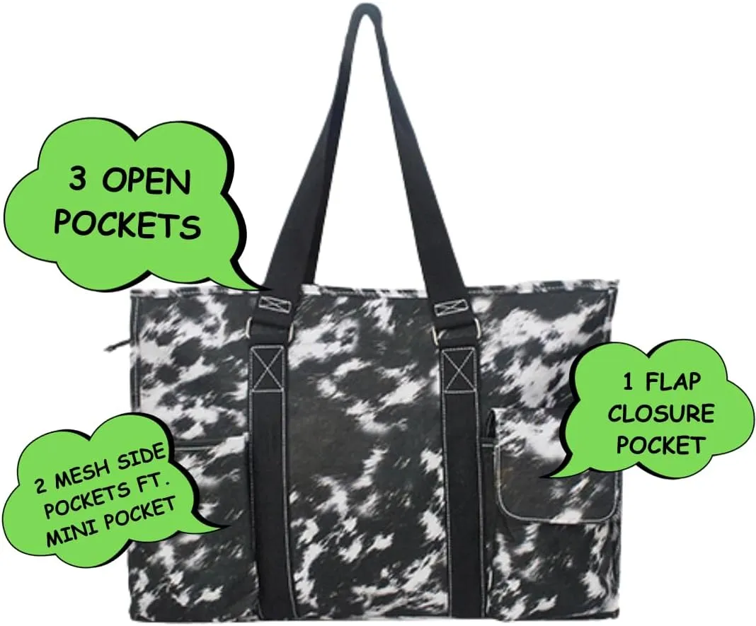 NGIL Zip-Top Tote Bag with Exterior Pockets for Working Women, Teachers, Nurses, and Moms, Design in USA