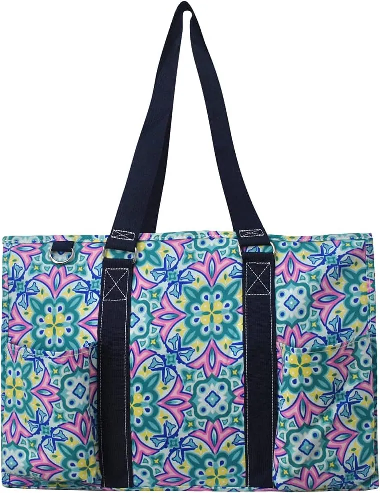 NGIL Zip-Top Tote Bag with Exterior Pockets for Working Women, Teachers, Nurses, and Moms, Design in USA