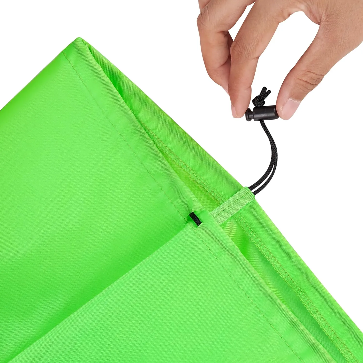 PALTERWEAR Drawstring Bag with Toggle - Nylon Cinch and Ditty Pouch (Green, 7 x 9 Inch)