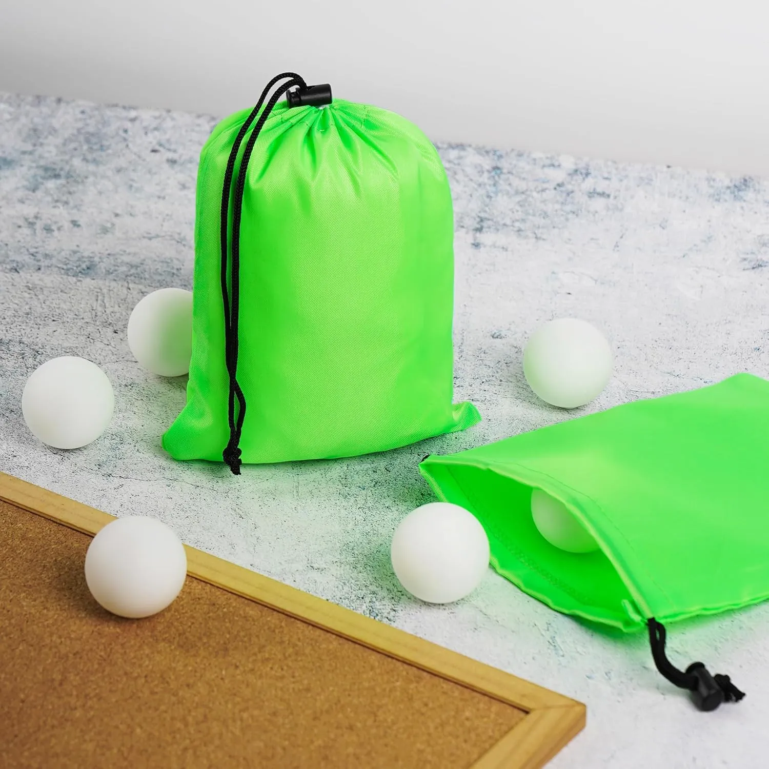 PALTERWEAR Drawstring Bag with Toggle - Nylon Cinch and Ditty Pouch (Green, 7 x 9 Inch)