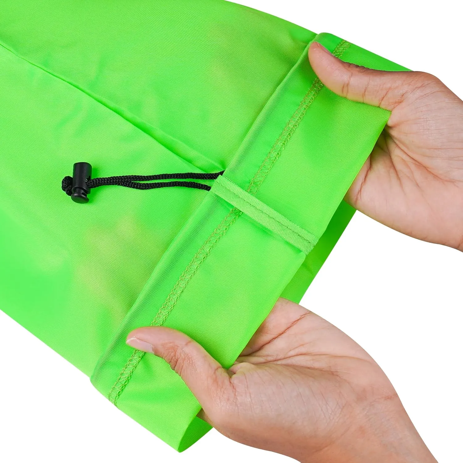 PALTERWEAR Drawstring Bag with Toggle - Nylon Cinch and Ditty Pouch (Green, 7 x 9 Inch)