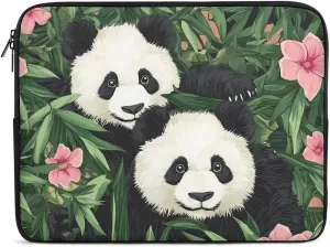 Panda Bears Laptop Case Sleeve Bag 13inch Durable Shockproof Protective Computer Carrying Cover Briefcase