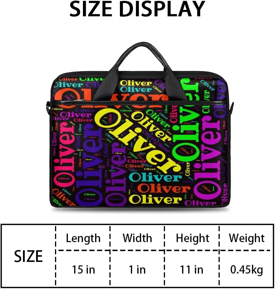Personalized Laptop Bag Case Briefcases for Men Women, Computer Cases for Laptops, Tablet Shoulder Bag Carrying Case