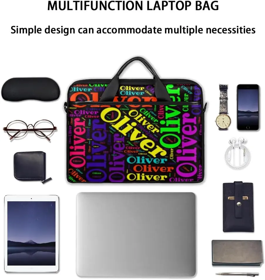 Personalized Laptop Bag Case Briefcases for Men Women, Computer Cases for Laptops, Tablet Shoulder Bag Carrying Case