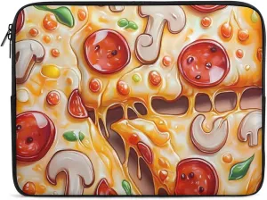Pizza Printed Laptop Case Sleeve Bag 13inch Durable Shockproof Protective Computer Carrying Cover Briefcase