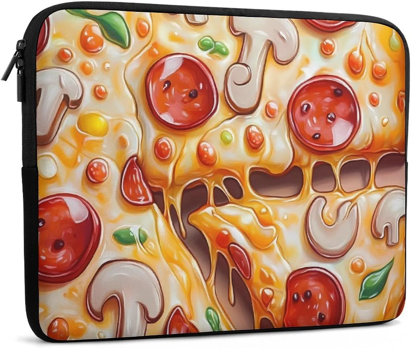 Pizza Printed Laptop Case Sleeve Bag 13inch Durable Shockproof Protective Computer Carrying Cover Briefcase