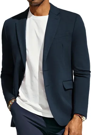 PJ Paul Jones Men's Herringbone Blazer Jacket Lightweight Casual Knit Sport Coat