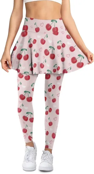 POLERO Womens Short Skirts Tennis Leggings Tummy Control High Waisted Yoga Pants Modest Casual Outfits