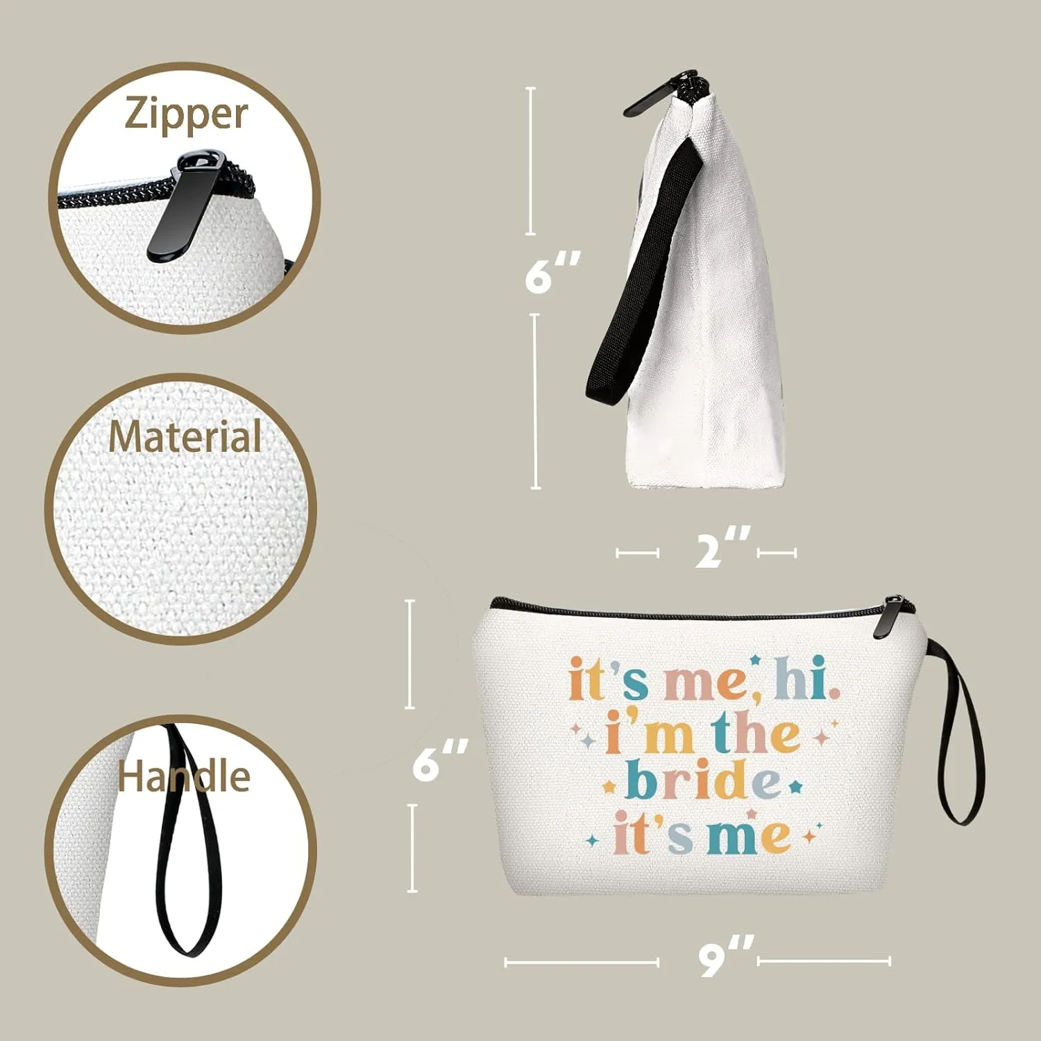 SEAMOON Bridal Shower Gift Set - Bachelorette & Engagement Gifts for Bride-to-Be, Makeup Bag for Maid of Honor & Friends