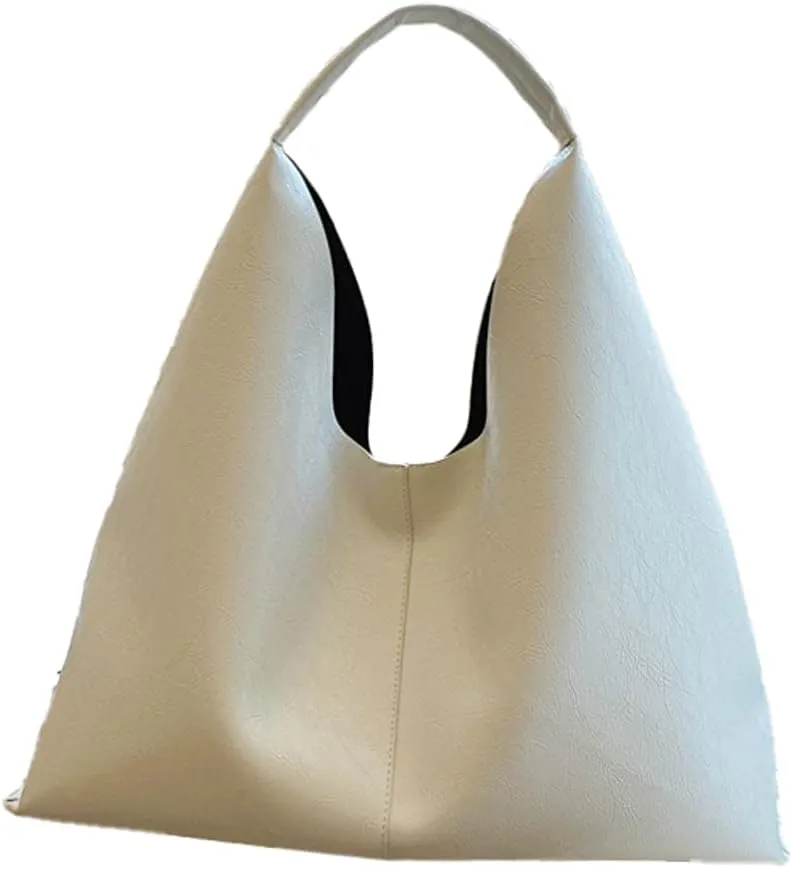 Silver Hobo Bags Women Large Shoulder Bag Cute Solid Purses Satchels Bag College Work Travel Tote Handbag 2024