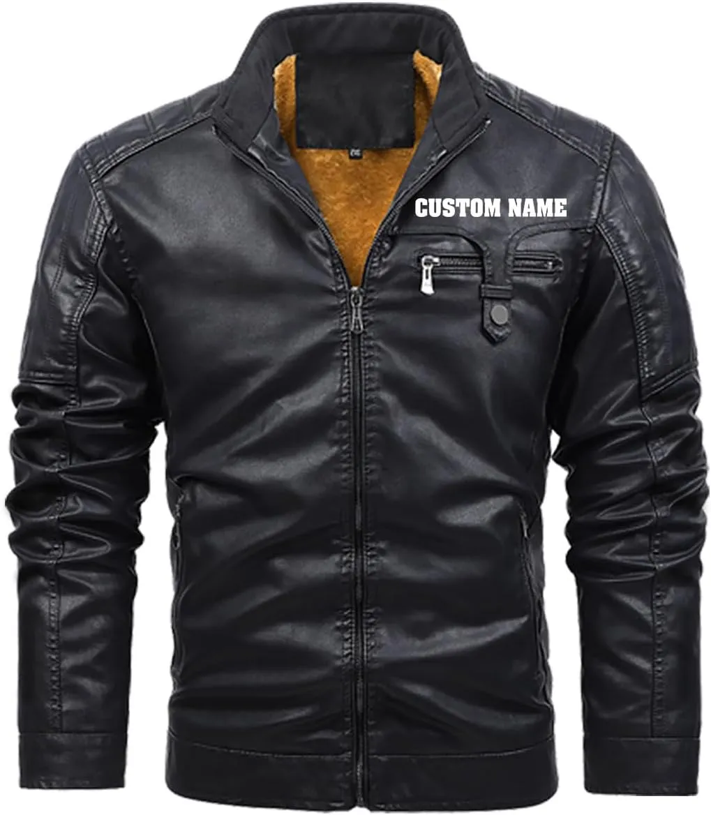 Skull On Hand| Gothic Skull Biker Motorcycle Jacket| Personalized Men PU Leather Vest Jacket Coat
