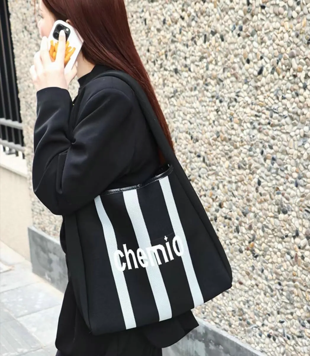 Slouchy Crochet Tote Bag Women Knit Hobo Bags Stripe Shoulder Bag Trendy CrossBody Purse Knitted Travel Satchels Handbag
