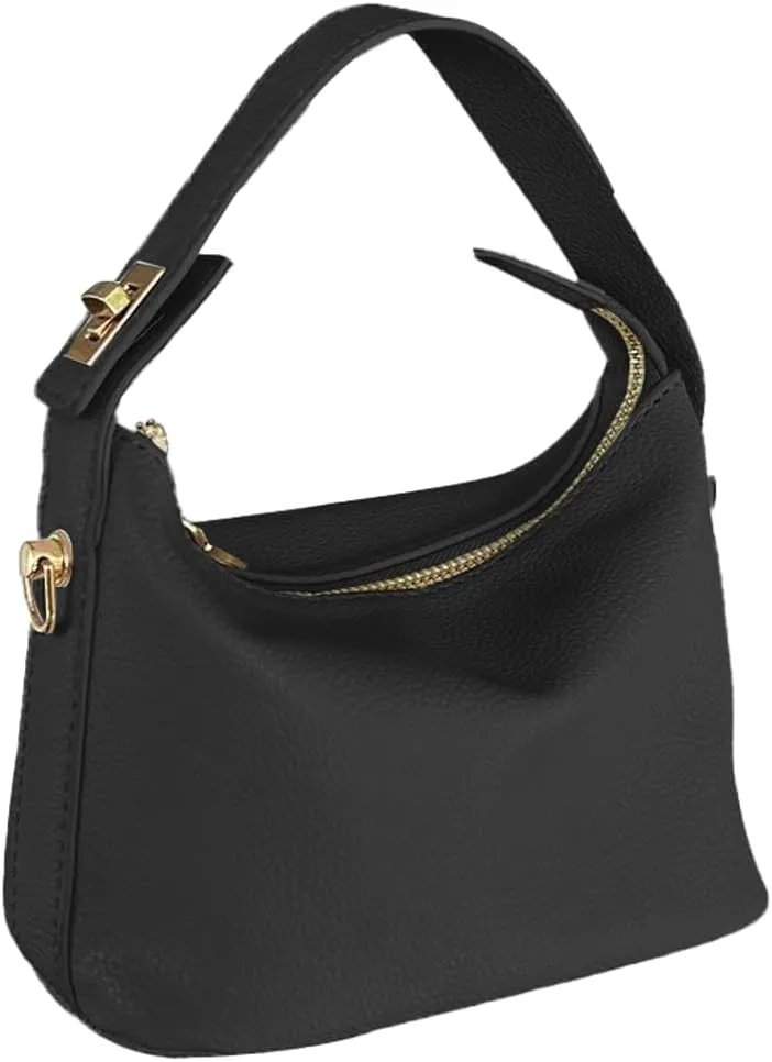 Slouchy PU Leather Hobo Bags Women Trendy Shoulder Bag Crescent Crossbody Purse Top-handle Satchels Bag Cute Tote Handbag