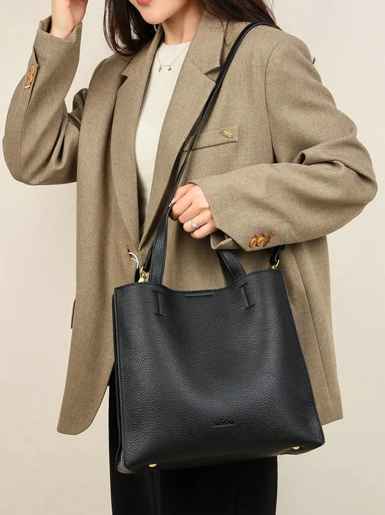 Soft Vegan Leather Tote Bags for Women Large Shoulder Crossbody Purse Casual Ladies Working Handbags Satchels