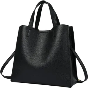 Soft Vegan Leather Tote Bags for Women Large Shoulder Crossbody Purse Casual Ladies Working Handbags Satchels