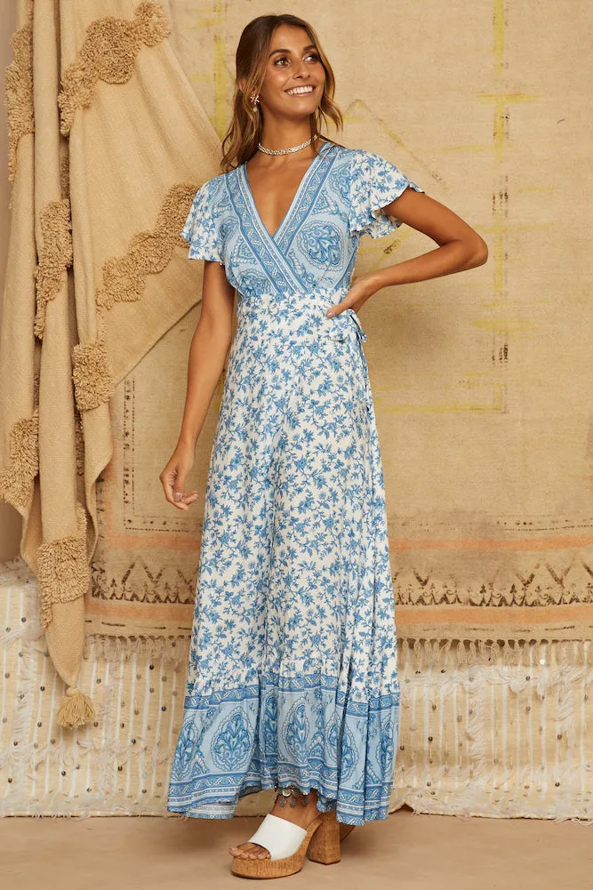 Southfork Maxi Dress Blue